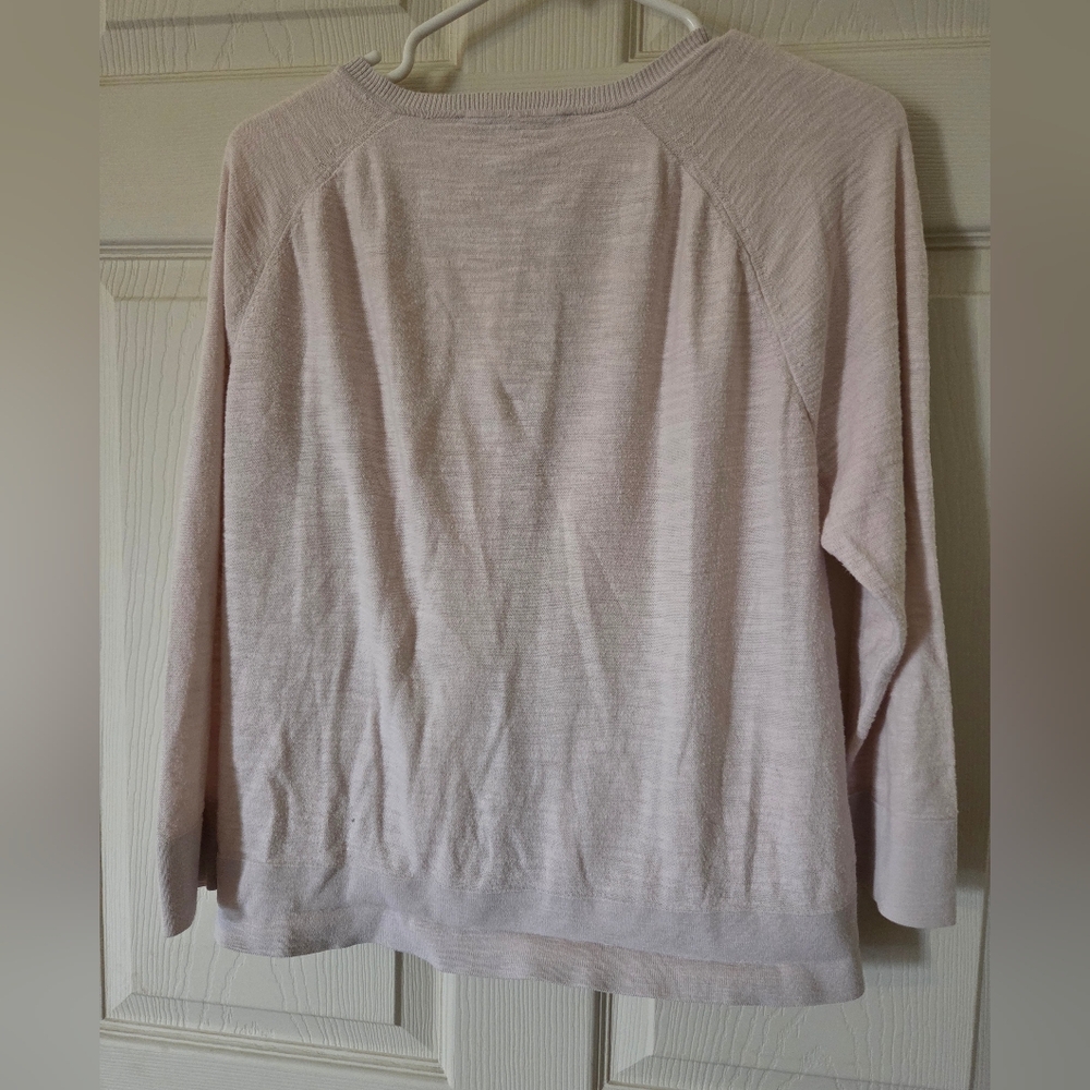 LOFT Women's Cream Cardigan Sweater Size L - Picture 4 of 5